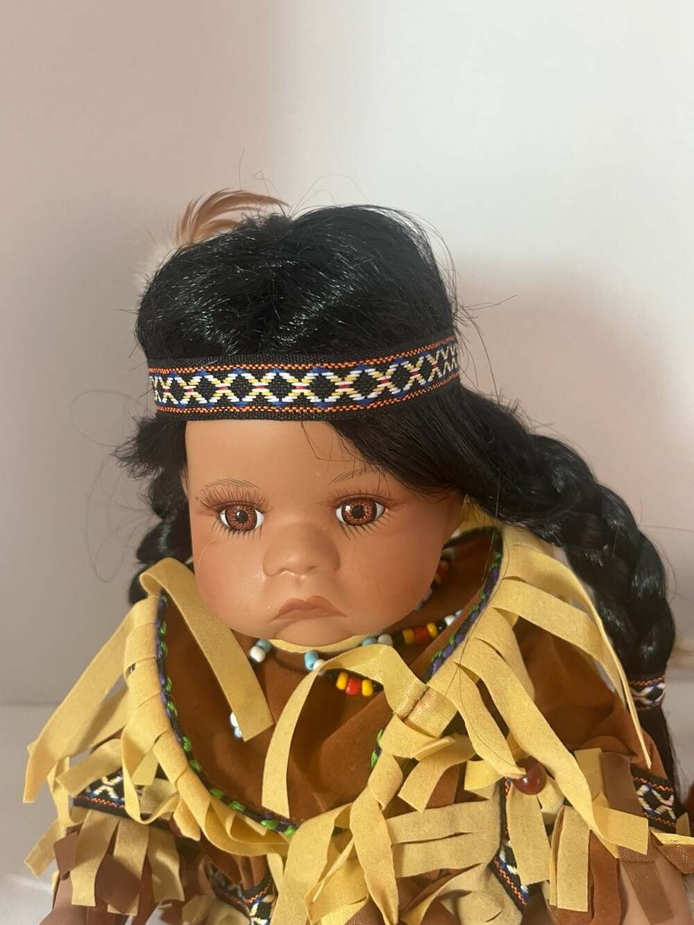 Goldenvale Collection Native American Porcelain Doll Amy with Drum